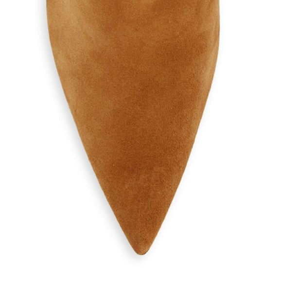 🧡 Alexandre Birman Lucy Suede Scrunch Boots Walnut Camel Brown - Picture 7 of 12